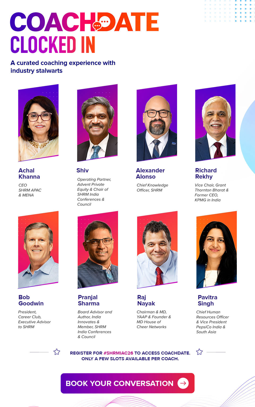 Book your Coach Date at SHRM India Annual Conference 2026